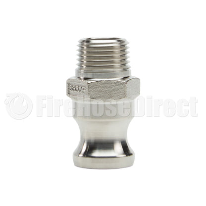 Stainless Steel 1/2" Camlock Male x 1/2" NPT Male (USA)