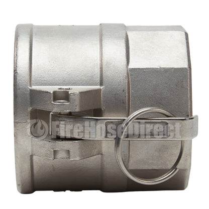 Stainless Steel 2 1/2" Female Camlock x 2 1/2" Female NPT (USA)