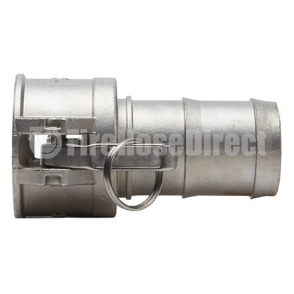 Stainless Steel 2" Female Camlock to Hose Shank (USA)