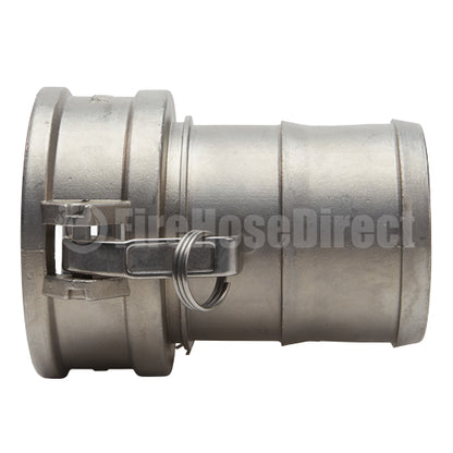 Stainless Steel 6" Female Camlock to Hose Shank (USA)