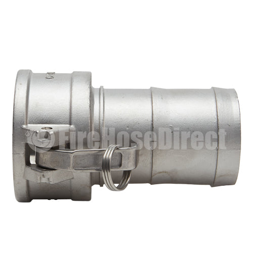 Stainless Steel 3" Female Camlock to Hose Shank (USA)