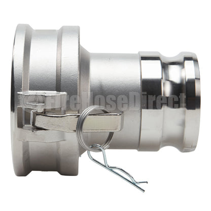 Stainless Steel 4" Female Camlock x 3" Male Camlock (USA)