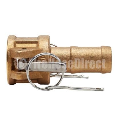 Brass 1" Female Camlock to Hose Shank (USA)