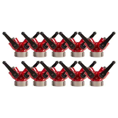 Forestry Aluminum 2 1/2" NH Inlet X (2) 1 1/2" NH Outlet Wye Valve (10 Pack)