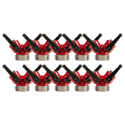 Forestry Aluminum 2 1/2" NH Inlet X (2) 1 1/2" NH Outlet Wye Valve (10 Pack)