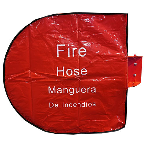 Red 1 1/2" Fire Hose Storage Reel Cover (Bilingual)