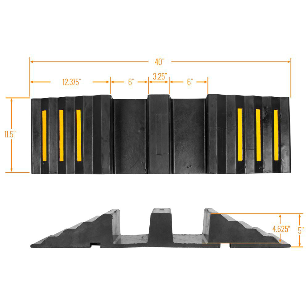 Dual Channel Hose Ramp - 4" Hoses