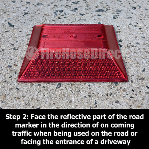 Red Reflective Road Marker (2 Pack)