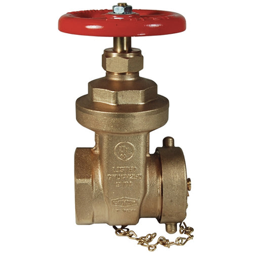 Brass Global Non-Rising Stem Gate Valve 2 1/2" Female NPT x 2 1/2" Male NH